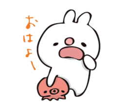 rabbit and octopus sticker #12261932