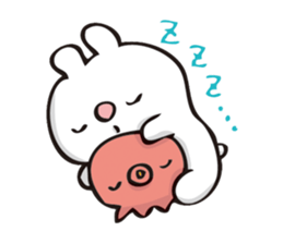 rabbit and octopus sticker #12261941