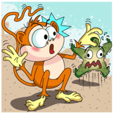 Imo the Giving Monkey sticker #12262096