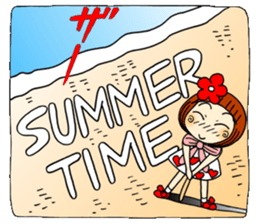 Castor bean-chan sandy beach message sticker #12262186