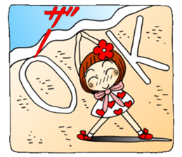 Castor bean-chan sandy beach message sticker #12262188