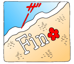 Castor bean-chan sandy beach message sticker #12262221