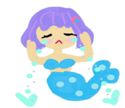 Mermaid and Dolphin sticker #12262554