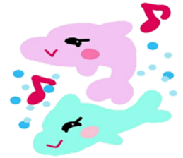 Mermaid and Dolphin sticker #12262575