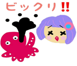 Mermaid and Dolphin sticker #12262578