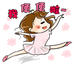 Hungry sister -lose weight -Orange comic sticker #12263140