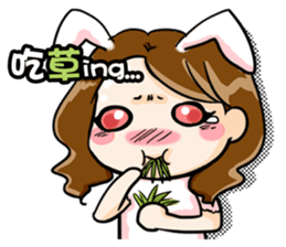 Hungry sister -lose weight -Orange comic sticker #12263155