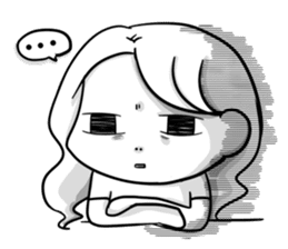 Hungry sister -lose weight -Orange comic sticker #12263156