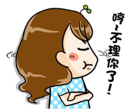 Hungry sister -lose weight -Orange comic sticker #12263157