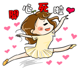 Hungry sister -lose weight -Orange comic sticker #12263163