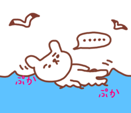 Rabbit bear sticker #12263315