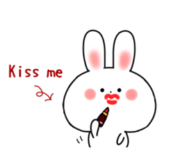 cute rabbits(white and brown) sticker #12264858