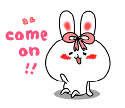 cute rabbits(white and brown) sticker #12264859