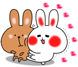 cute rabbits(white and brown) sticker #12264861
