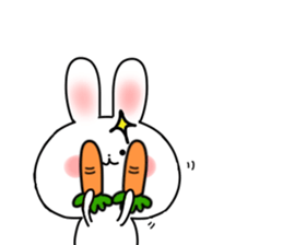 cute rabbits(white and brown) sticker #12264862