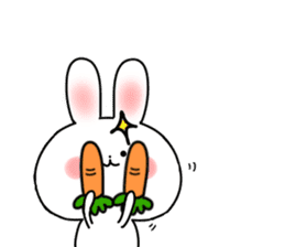 cute rabbits(white and brown) sticker #12264862