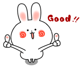 cute rabbits(white and brown) sticker #12264869