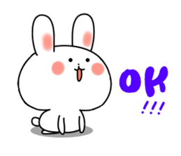 cute rabbits(white and brown) sticker #12264870