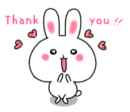 cute rabbits(white and brown) sticker #12264873