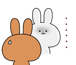 cute rabbits(white and brown) sticker #12264876