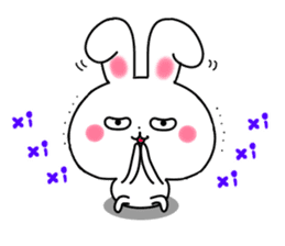 cute rabbits(white and brown) sticker #12264879