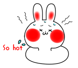 cute rabbits(white and brown) sticker #12264882