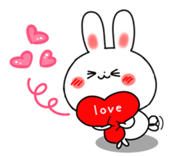 cute rabbits(white and brown) sticker #12264884