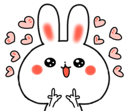 cute rabbits(white and brown) sticker #12264885
