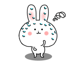 cute rabbits(white and brown) sticker #12264890