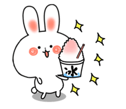 cute rabbits(white and brown) sticker #12264891
