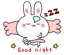 cute rabbits(white and brown) sticker #12264893