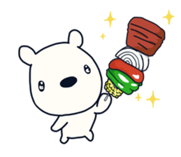 polar bear with penguin sticker #12265234