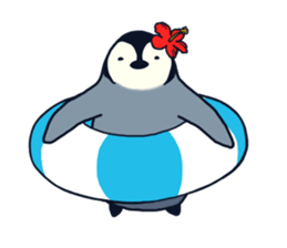polar bear with penguin sticker #12265235