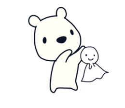 polar bear with penguin sticker #12265237