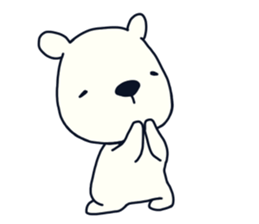 polar bear with penguin sticker #12265241