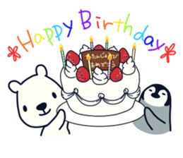 polar bear with penguin sticker #12265251