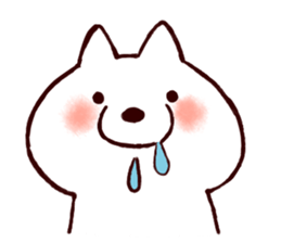 Cute white dogs sticker #12265669