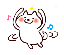 Cute white dogs sticker #12265671