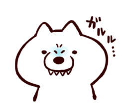 Cute white dogs sticker #12265683
