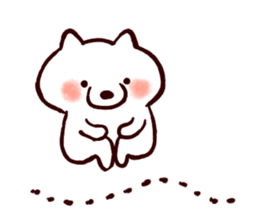 Cute white dogs sticker #12265687