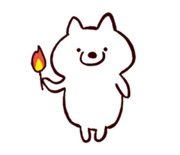 Cute white dogs sticker #12265690