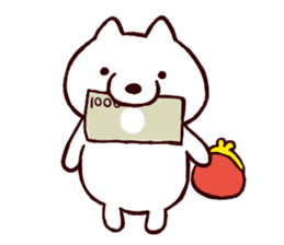 Cute white dogs sticker #12265691