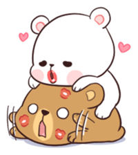 Bear Couple : Milk & Mocha sticker #12265818