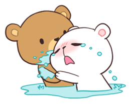 Bear Couple : Milk & Mocha sticker #12265829