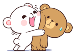 Bear Couple : Milk & Mocha sticker #12265831