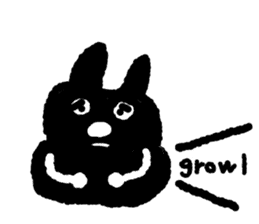 Black rabbit kuro usagi sticker #12266766