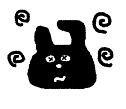 Black rabbit kuro usagi sticker #12266770