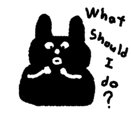 Black rabbit kuro usagi sticker #12266771
