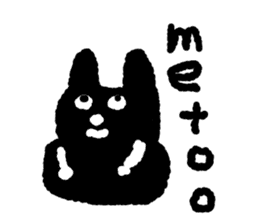 Black rabbit kuro usagi sticker #12266775