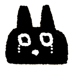 Black rabbit kuro usagi sticker #12266777